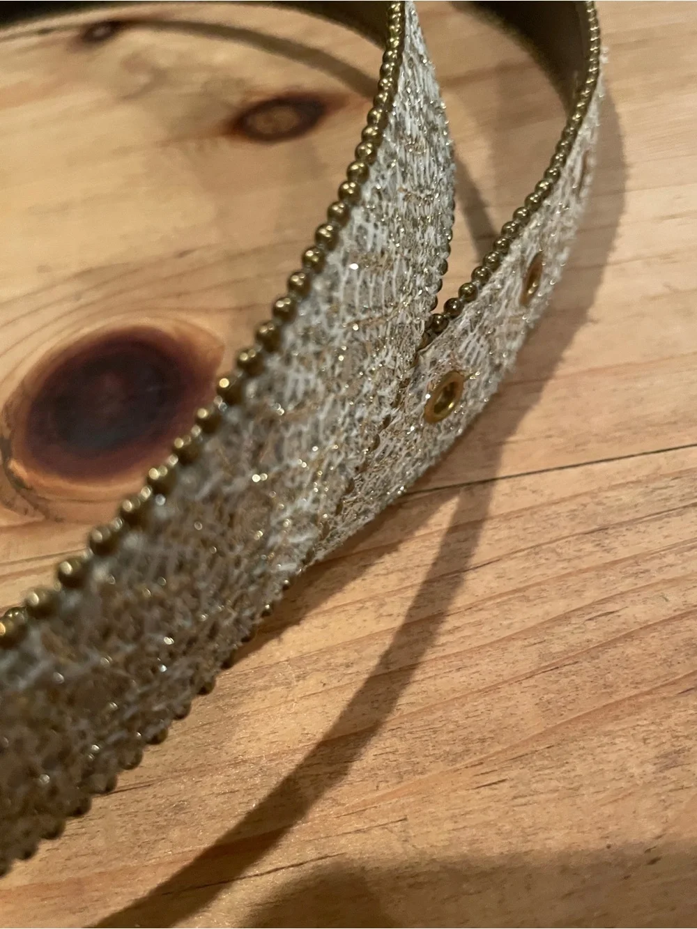 Vintage Elite Silver Gold Sparkle Bling belt Y2K dressy or casual western L